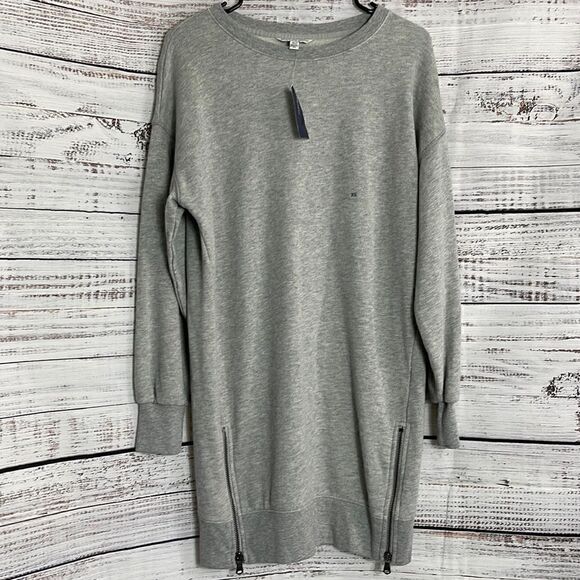 American eagle sweatshirt Womens XS Side zipper oversized heather gray New - Picture 1 of 12